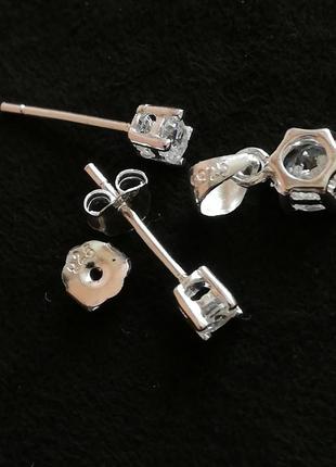 Комплект серебряных украшений # серьги и кулон # серебро 925" лот 2013 фото