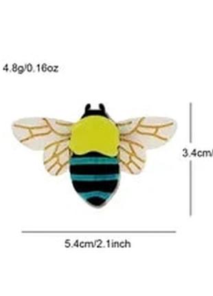 Брошка бджола бджілка акрилова4 фото