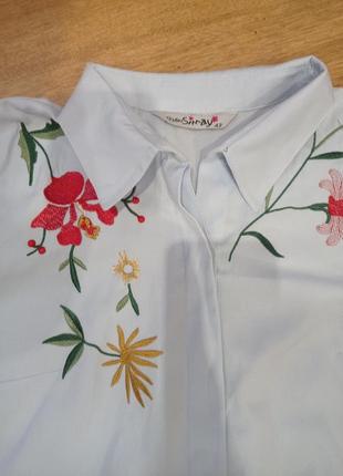Рубашка туника с вышивкой2 фото