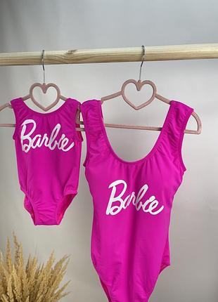 Рожеві купальники для дівчаток barbie суцільні з відкритою спинкою