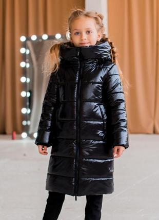 Детское подростковое зимнее пальто для девочки 116 см