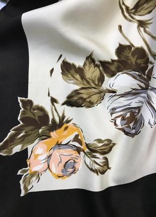 Bayron. винтаж. прекрасный платок в цветы  из натурального шелка3 фото