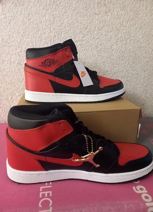 Кросівки чоловічі шкіряні nike air jordan 1 демісезонні3 фото