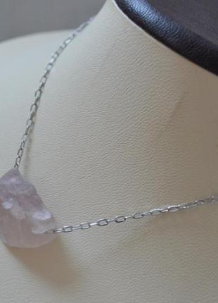 Ланцюжок з необробленим флюоритом 'флюорит'