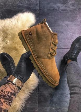 Мужские стильные зимние угги-ботинки с мехом💥ugg man classic short brown💥коричневые уги3 фото