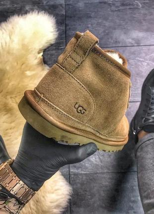 Мужские стильные зимние угги-ботинки с мехом💥ugg man classic short brown💥коричневые уги5 фото