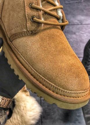 Мужские стильные зимние угги-ботинки с мехом💥ugg man classic short brown💥коричневые уги8 фото