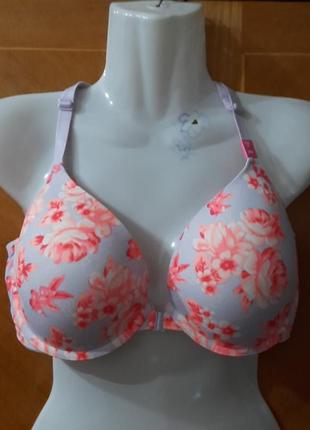 Брендовий новий розкішний бюстгалтер р.36 d/80 d від victoria's secret , пушап , кісточки , застібка спереду