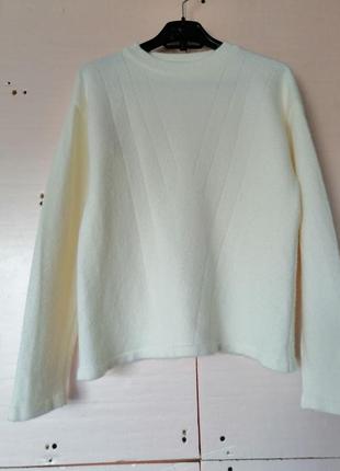 Шерстяной свитер молочного цвета3 фото