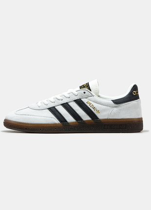 Кеди ghost adidas spezial. натуральна шкіра. колір білий з чорним.