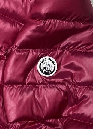 Beaumont куртка микропуховик s размер женская бордовая оригинал7 фото
