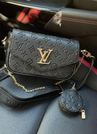 Стильная женская сумка lv mini black женская сумка луи виттон черного цвета