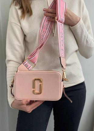 Сумка женская mj розовая на плечо сумочка женская кожаная стильная сумка на два отделение9 фото