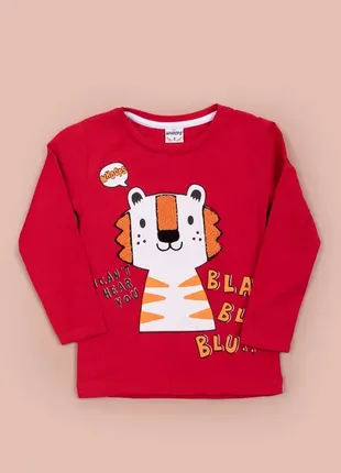 Батник для хлопчиків 07047-3 червоний лонг левеня
