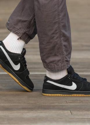 Мужские кроссовки nike sb dunk black grey “fog”#найк