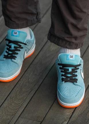 Мужские кроссовки nike sb dunk blue orange “club 58” #найк3 фото