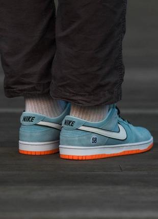 Мужские кроссовки nike sb dunk blue orange “club 58” #найк5 фото