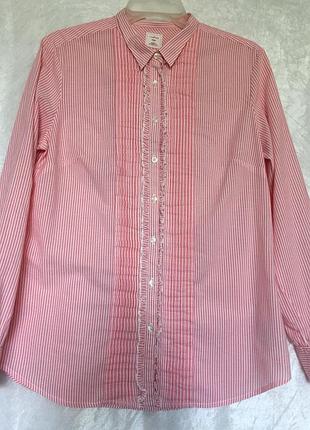 Хорошая базовая рубашка в полоску прямого кроя