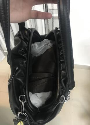Шкіряна сумка сумка шкіряна чорна2 фото