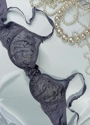85с невероятный прозрачный бюстгальтер с цветочной вышивкой the lingerie