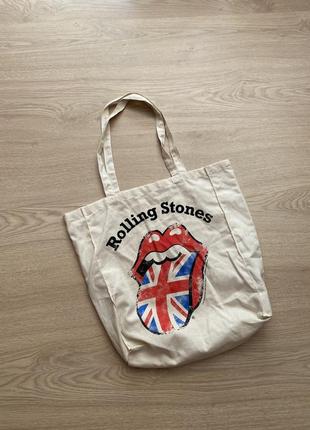 Сумка шоппер авоська the rolling stones primark