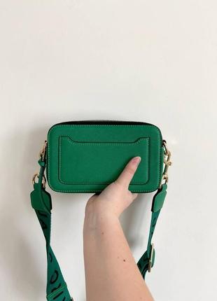 Сумка женская mj зеленая на плечо сумочка женская кожаная стильная сумка на два отделение8 фото
