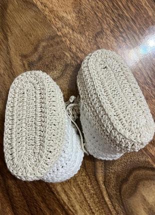 Вязаные ботинки сувенир