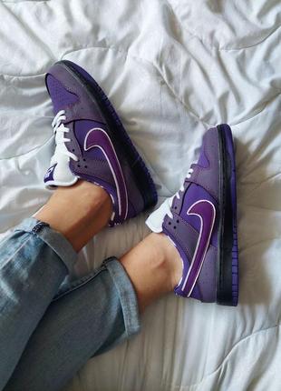 Женские кроссовки nike sb dunk low purple lobste