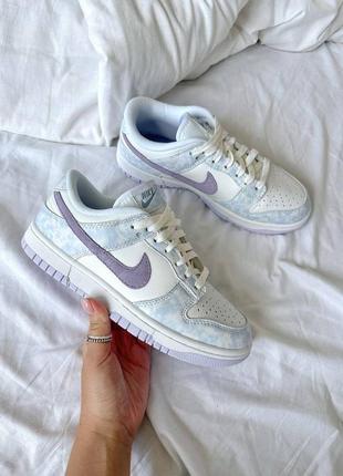 Premium ▪︎ кожаные кроссовки nike sb dunk white violet8 фото