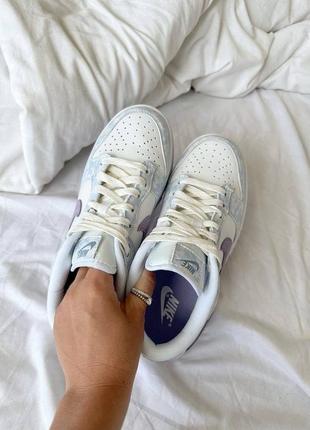 Premium ▪︎ кожаные кроссовки nike sb dunk white violet9 фото