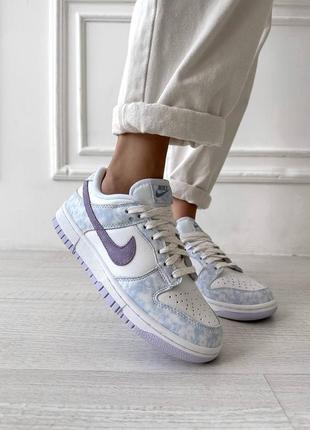 Premium ▪︎ кожаные кроссовки nike sb dunk white violet1 фото