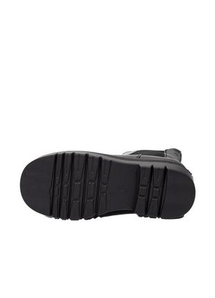 Жіночі демісезонні черевики з екошкіри невисокі на платформі parata чорні 39 40 364 фото