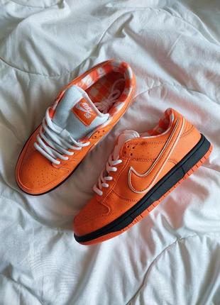 Женские кроссовки nike sb dunk low orange lobster4 фото