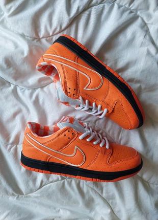 Женские кроссовки nike sb dunk low orange lobster6 фото