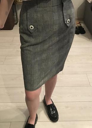 Юбка спідниця олівець в клітинку