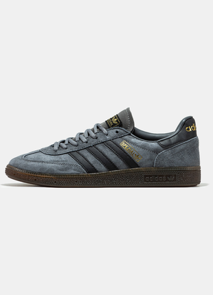 Кеди ghost adidas spezial. натуральна шкіра/замша. колір сірий з чорним.