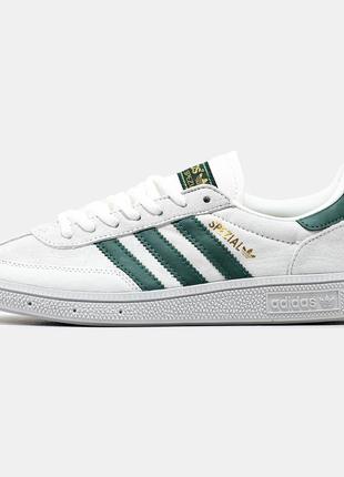 Кеди adidas spezial. натуральна шкіра/замша. колір зелений з білим.3 фото