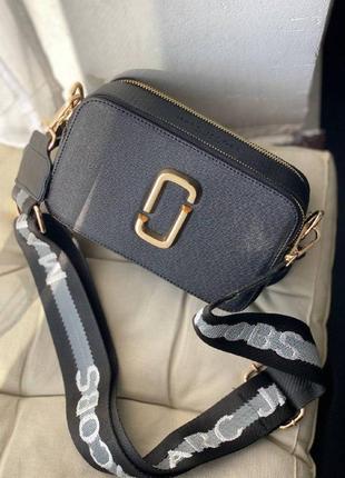 Сумка женская mj черная на плечо сумочка женская кожаная стильная сумка на два отделение1 фото