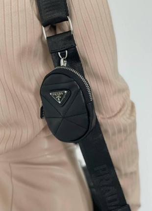 Женский сумка из эко-кожи prada / прада на плечо сумочка женская кожаная стильная брендовая5 фото