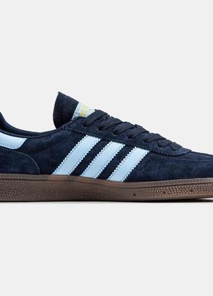 Кеды adidas spezial. натуральная кожа/замша. цвет синий.3 фото