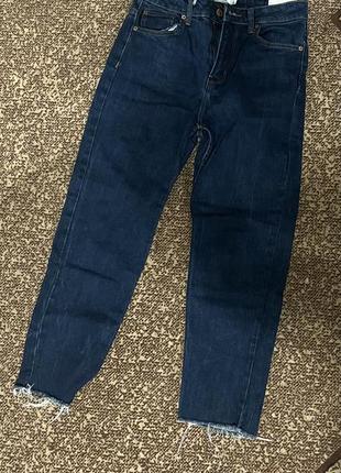 Джинсы темно синие 38 р (36-38) bershka denim