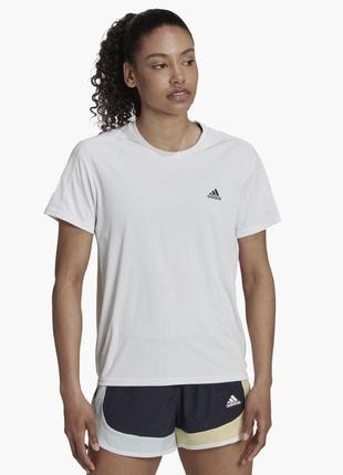 Футболка для бега adidas run it running tee white hl1454