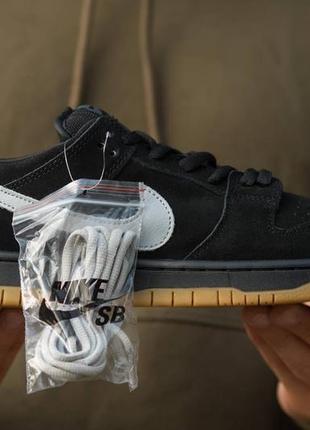 Кроссовки nike sb dunk black grey “fog” 9