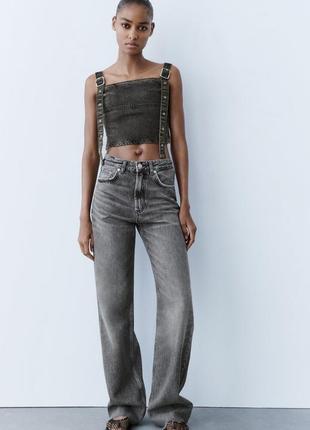 Джинси wide leg zara труби