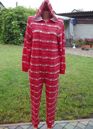 ( 44 р) coca cola комбинезон пижама кигуруми женский