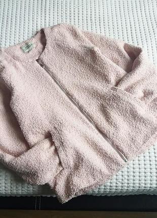 Шерстяное зефирное пальто по типу букле куртка курточка