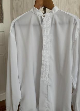 Мужская рубашка вышиванка белая2 фото