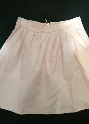 Нежно-розовая джинсовая юбка stradivarius2 фото