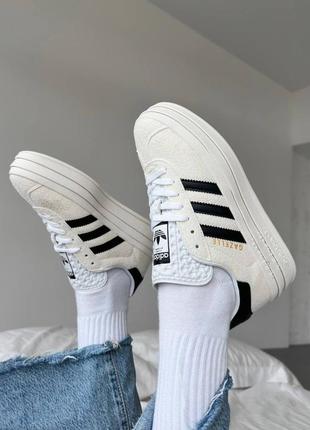 Кроссовки adidas gazelle beige black