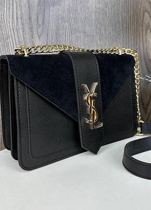 Женская замша мини сумочка клатч, маленькая сумка ysl замша мини сумка золото2 фото